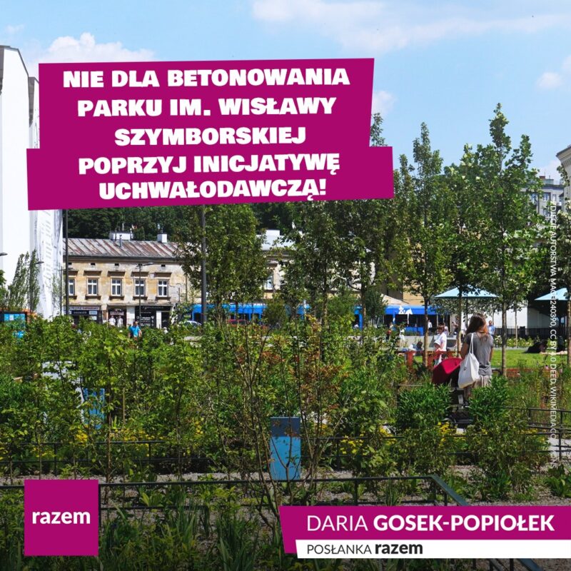 Nie dla pomnika Orląt Lwowskich w Parku Szymborskiej – projekt uchwały obywatelskiej
