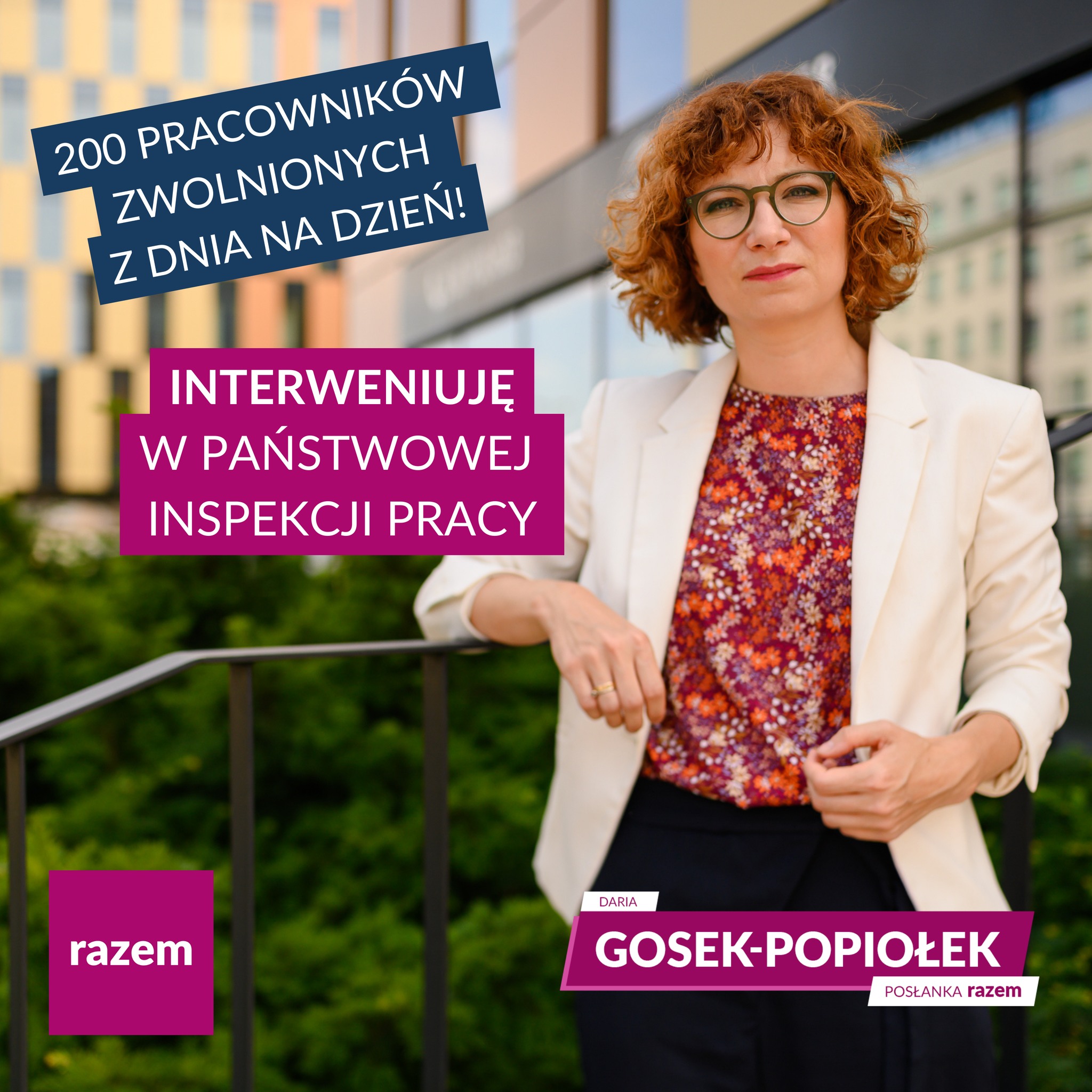 Daria Gosek-Popiołek interweniuje w sprawie pracowników Aptiv